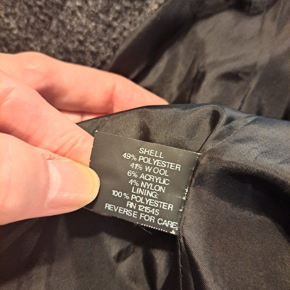 London Fog Dark Grey Wool Coat - Picture 8 of 8